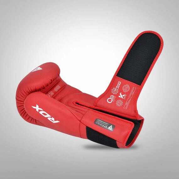 Gants de boxe RDX Amateur Competition AS1 – Rouge – 12oz, Couleur: Rouge, oz: 12oz, 4 image