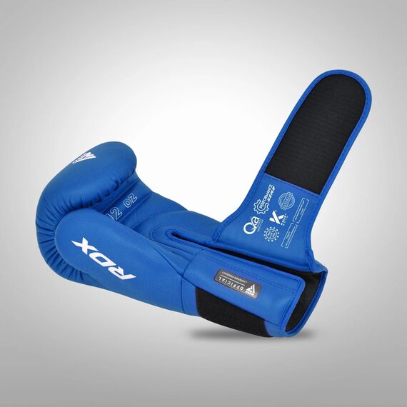 Gants de boxe RDX Amateur Competition AS1 – Bleu – 12oz, Couleur: Bleu, oz: 12oz, 4 image