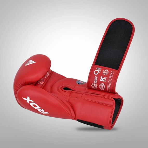 Gants de boxe RDX Amateur Competition AS2 – Rouge – 12oz, Couleur: Rouge, oz: 12oz, 4 image