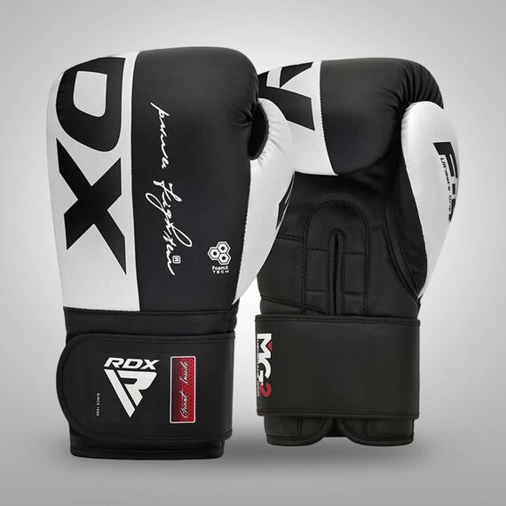Gants de boxe Rex F4 – Blanc/Noir – 12oz, Couleur: Blanc, oz: 12oz