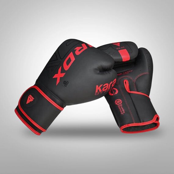 Boxhandschuhe RDX F6 Kara – Schwarz/Rot – 16oz, Farbe: Rot, OZ: 16oz, 2 image