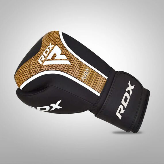 Gants de boxe RDX Aura Plus T-17 – Noir/Or – 10oz, Couleur: Noir, oz: 10oz, 2 image