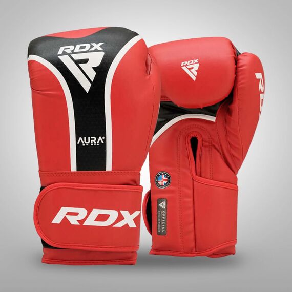 Gants de boxe RDX Aura Plus T-17 – Rouge – 10oz, Couleur: Rouge, oz: 10oz, 2 image