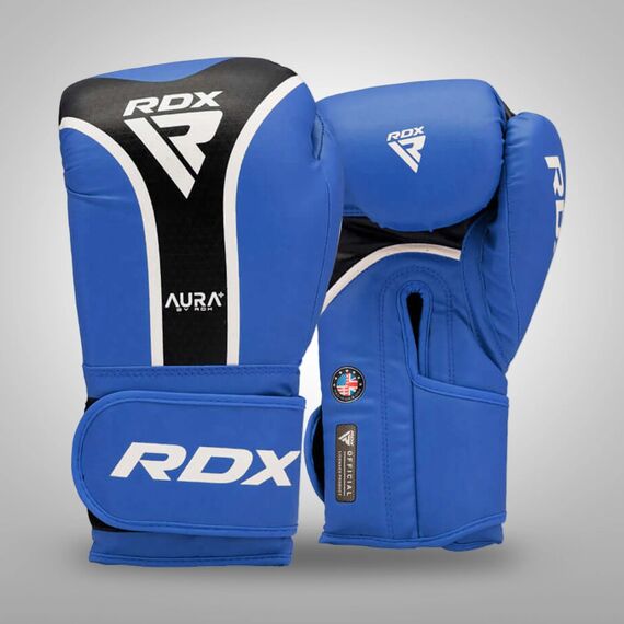 Gants de boxe RDX Aura Plus T-17 – Bleu – 10oz, Couleur: Bleu, oz: 10oz, 2 image