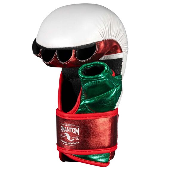 Phantom Mexico MMA Sparring Gloves – White/Red/Green – S/M, Size: S/M, Colour: Weiss, 3 image