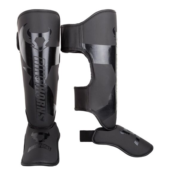 Ringhorns Charger Shin Guards Insteps - Black/Black, Farbe: Schwarz, Grösse : L