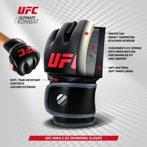 UFC Contender MMA-Handschuhe-5oz, Farbe: Schwarz, Grösse : S-M, 2 image
