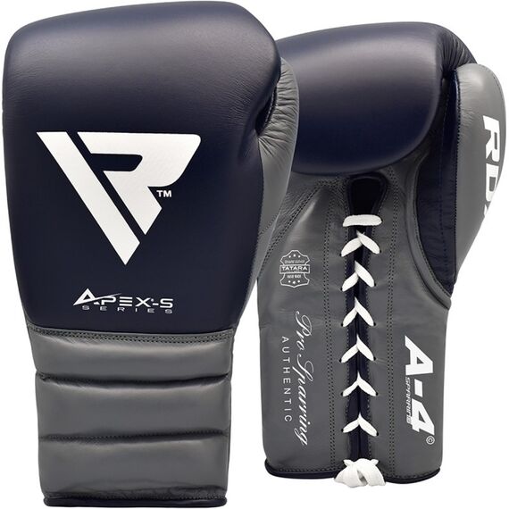 RDX A4 Laced Boxing Sparring Gloves, Farbe: Blau, OZ: 10oz