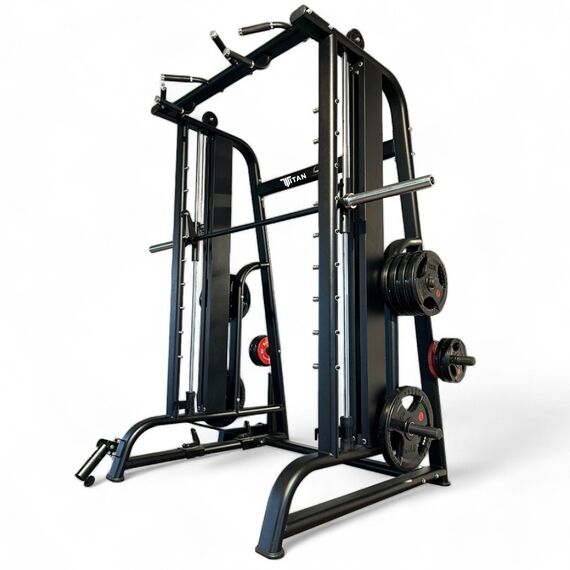 Smith machine "Power rack multi-station" en acier Titan
