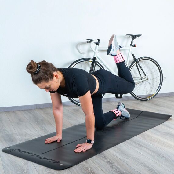 Tapis de yoga gym fitness natural rubber 183x68x0.5cm, 2 image