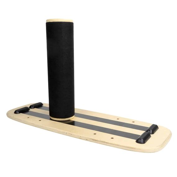 Balance board planche d’équilibre en bois avec rouleau JustFit, 2 image