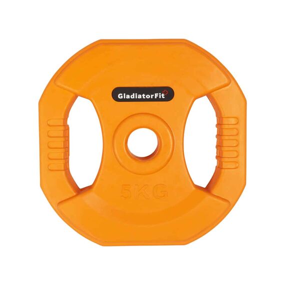 Gewichtsscheiben Pump Gummi und Griffe Ø 31mm (Satz von 2) | 5 KG