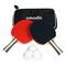 GL-7640344750914-Set of 2 ping pong rackets + carrying bag