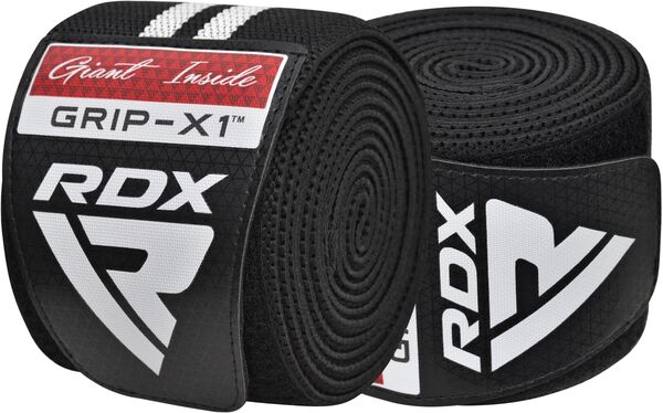 RDXWAH-KR11BW-RDX KR11 Weightlifting Knee Wraps