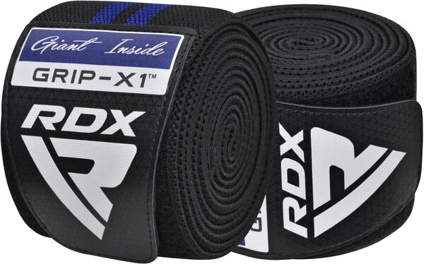 RDXWAH-KR11BU-RDX KR11 Weightlifting Knee Wraps