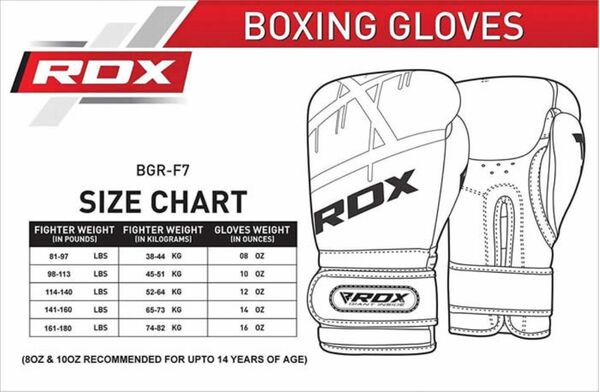 RDXBGR-F7GL-14OZ-Boxing Glove Bgr-F7 Golden-14OZ