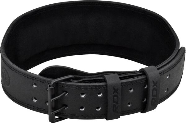 RDXWBS-4FB-M-RDX 4 Inch Padded Leather Weightlifting Fitness Gym Belt