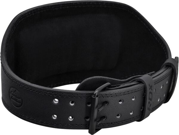 RDXWBS-6FB-M-RDX 6 Inch Padded Leather Weightlifting Fitness Gym Belt