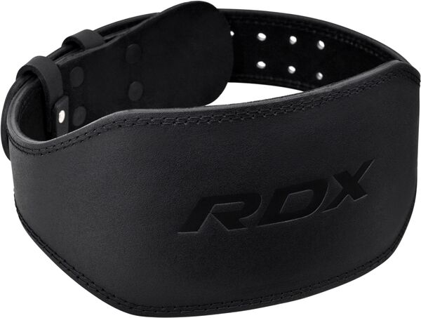 RDXWBS-6FB-M-RDX 6 Inch Padded Leather Weightlifting Fitness Gym Belt