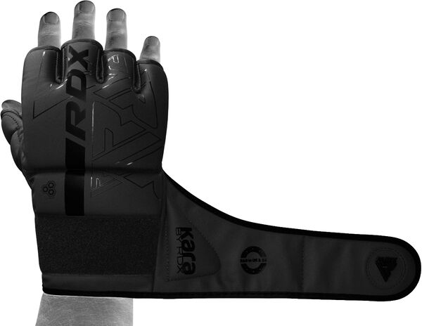 RDXGGR-F6MB-S-Grappling Gloves F6 Matte Black-S