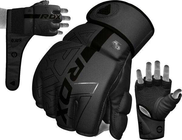 RDXGGR-F6MB-L-Grappling Gloves F6 Matte Black-L