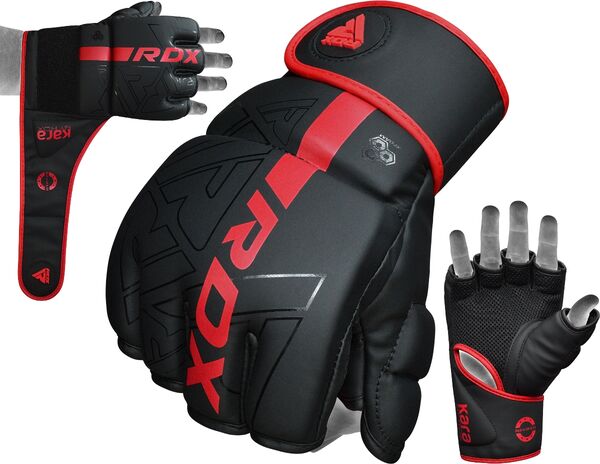 RDXGGR-F6MR-L-Grappling Gloves F6 Matte Red-L