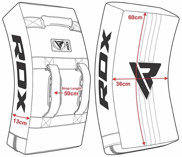 RDXKSR-T1W-Arm Pad Gel Kick Shield White/Black Heavy