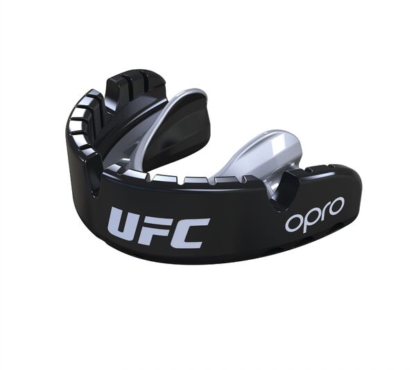 OP-002262001-OPRO Self-Fit UFC&nbsp; Gold Braces - Black Metal/Silver