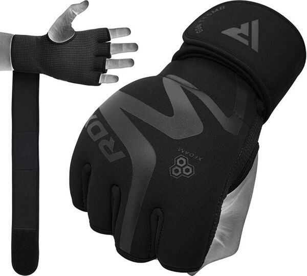 RDXGGN-T15MB-L-Grappling Glove Neoprene T15 Matte Black-L