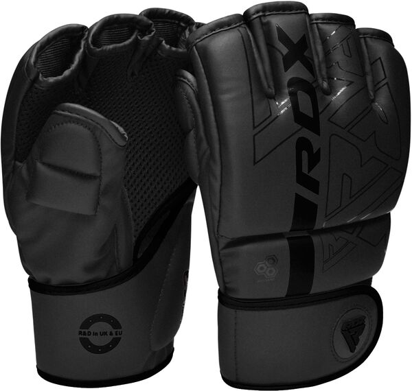 RDXGGR-F6MB-L-Grappling Gloves F6 Matte Black-L