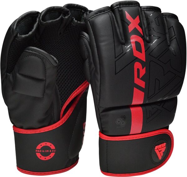 RDXGGR-F6MR-L-Grappling Gloves F6 Matte Red-L