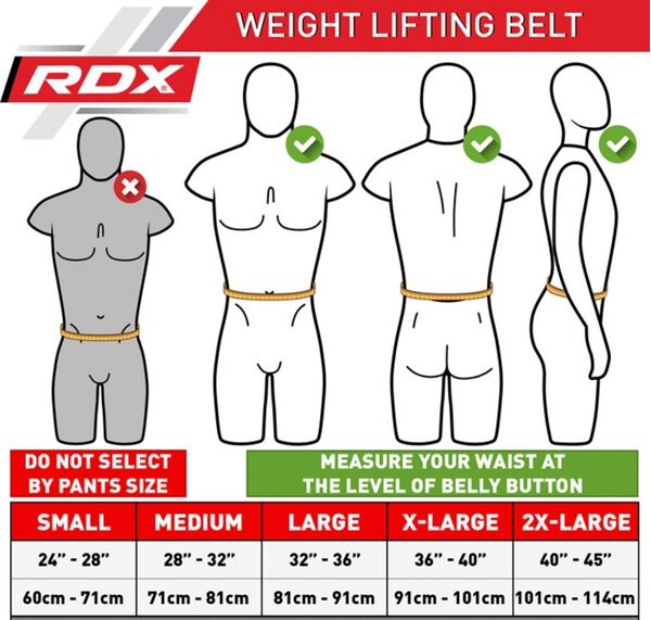 RDXWBS-6FB-S-RDX 6 Inch Padded Leather Weightlifting Fitness Gym Belt
