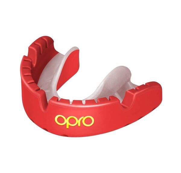 OP-102506003-OPRO Self-Fit&nbsp; Gold Braces - Red/Pearl