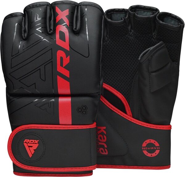 RDXGGR-F6MR-L-Grappling Gloves F6 Matte Red-L