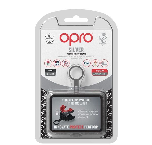 OP-102502001-OPRO Self-Fit - Silver - Black/Red