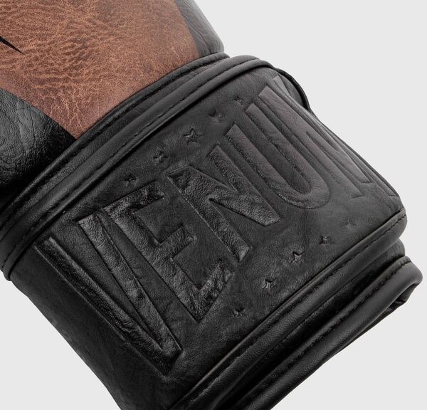 VE-03284-124-16OZ-Venum Impact Boxing Gloves - Black/Brown