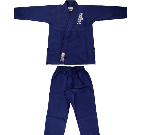 VE-03344-018-C0-Venum Contender Kids BJJ Gi (Free white belt included) - Navy blue