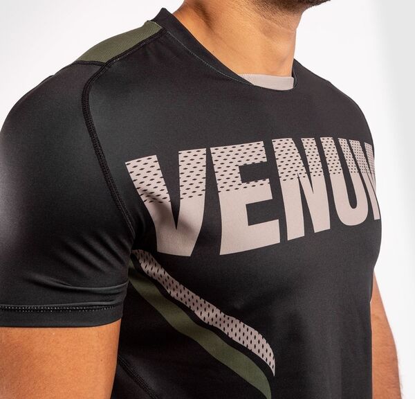 VE-04107-539-S-Venum ONE FC Impact Dry Tech T-Shirt - Black/Khaki