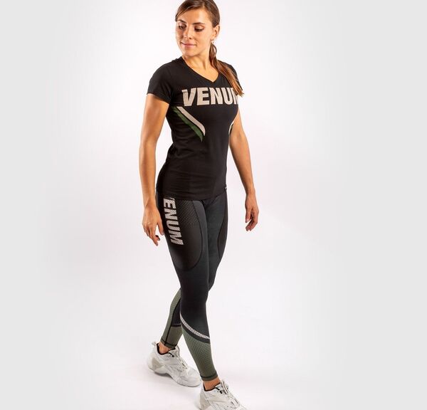 VE-04120-539-S-Venum ONE FC Impact T-shirt - for women - Black/Khaki