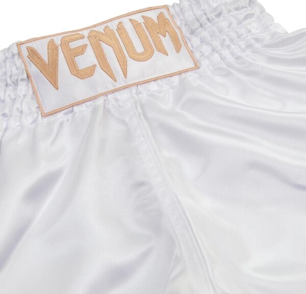 VE-03813-226-L-Venum Muay Thai Shorts Classic - White/Gold