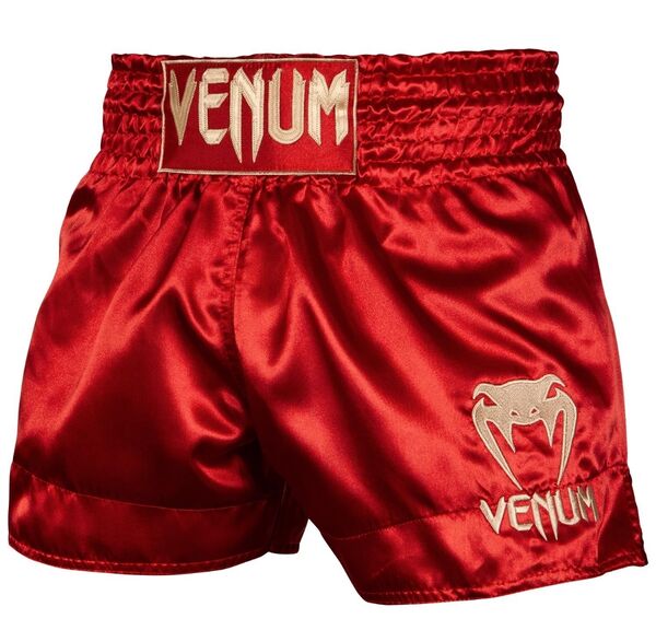 VE-03813-532-M-Venum Muay Thai Shorts Classic - Bordeaux/Gold