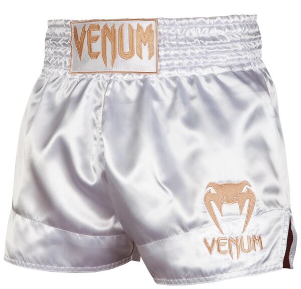 VE-03813-226-L-Venum Muay Thai Shorts Classic - White/Gold