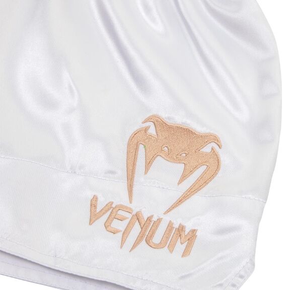 VE-03813-226-L-Venum Muay Thai Shorts Classic - White/Gold