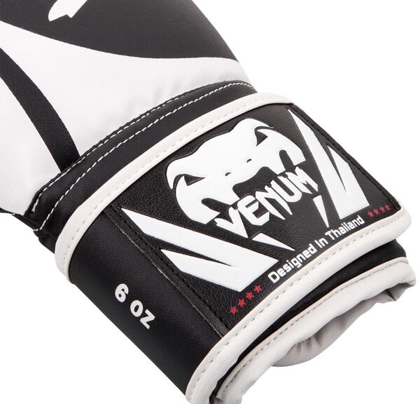 VE-03089-001-6OZ-Venum Challenger 2.0 Kids Boxing Gloves - Black/White