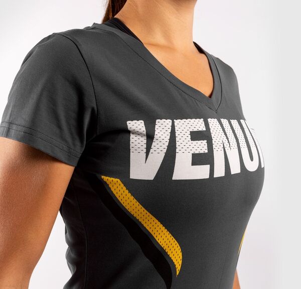 VE-04120-413-L-Venum ONE FC Impact T-shirt - for women - Grey/Yellow