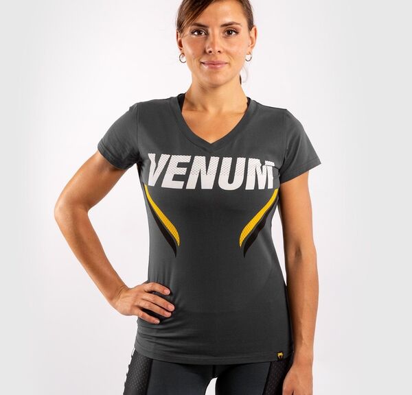 VE-04120-413-M-Venum ONE FC Impact T-shirt - for women - Grey/Yellow