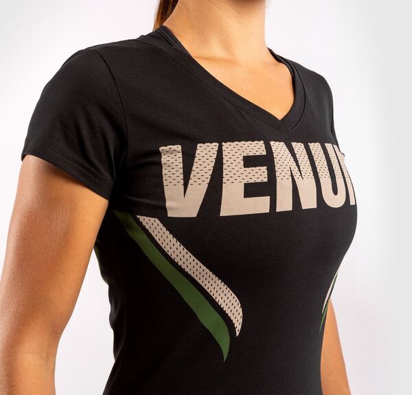 VE-04120-539-L-Venum ONE FC Impact T-shirt - for women - Black/Khaki