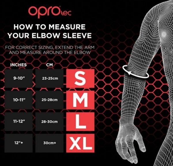 OPTEC5748-LG-OproTec Elbow Sleeves&nbsp; BLK-Large