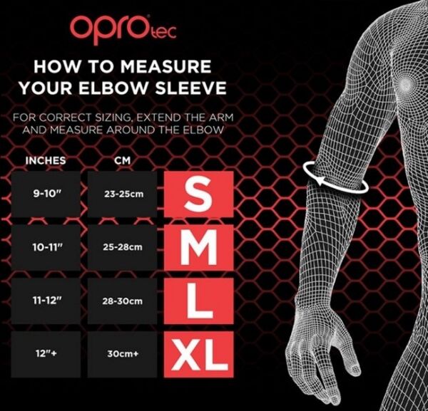 OPTEC5748-XL-OproTec Elbow Sleeves&nbsp; BLK-XL
