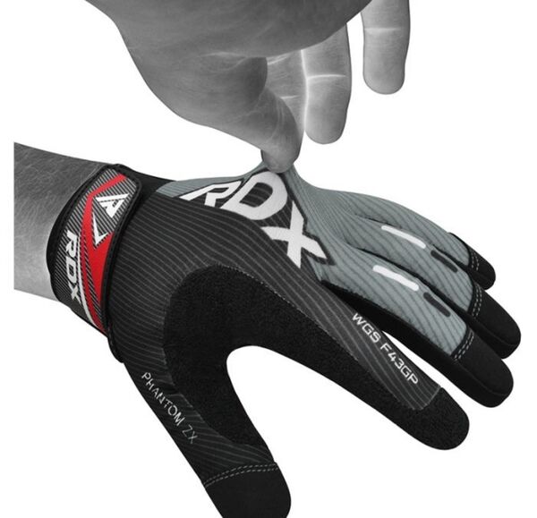 RDXWGS-F43GP-M-Gym Gloves Sublimation F43 Gray Padding